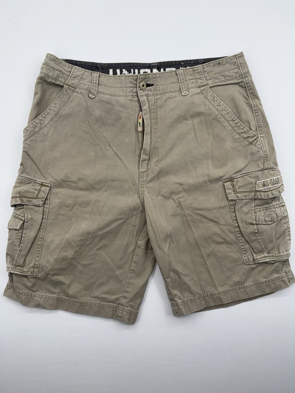 Unionbay Cargo Shorts Mens 36 Beige Multi Pocket Cotton Hiking Outdoor Casual